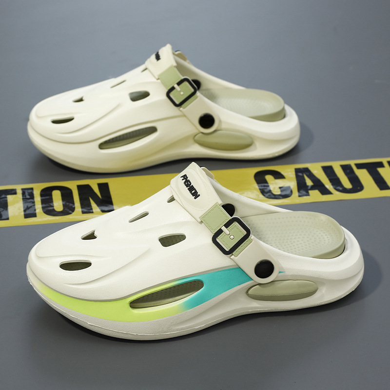 Women's Trendy Colour Block Hollow Out Breathable Comfy Non Slip Durable EVA Soft Sole orthopedic Slippers