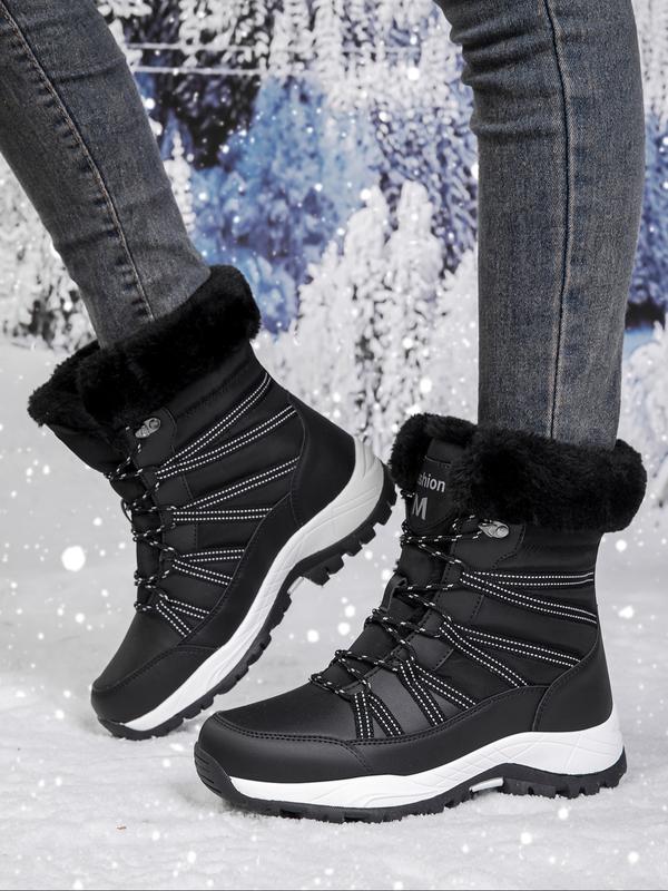 Women's High-Top Hiking Boots for Fall & Winter Windproof Waterproof Non-Slip Orthopedic Shoes