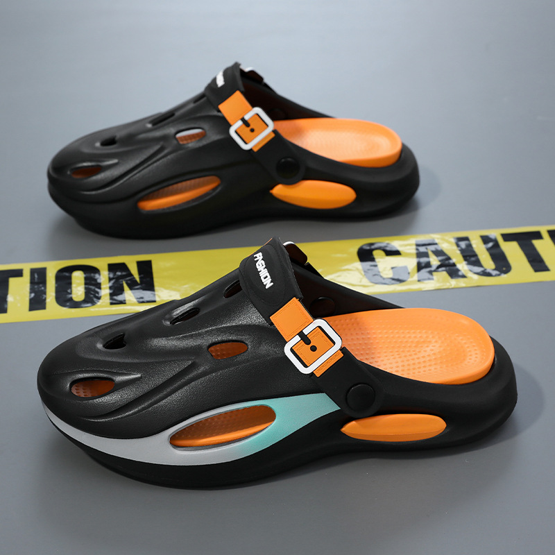 Women's Trendy Colour Block Hollow Out Breathable Comfy Non Slip Durable EVA Soft Sole orthopedic Slippers