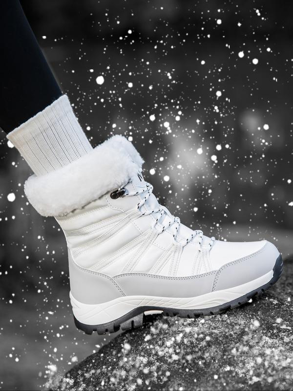 Women's High-Top Hiking Boots for Fall & Winter Windproof Waterproof Non-Slip Orthopedic Shoes