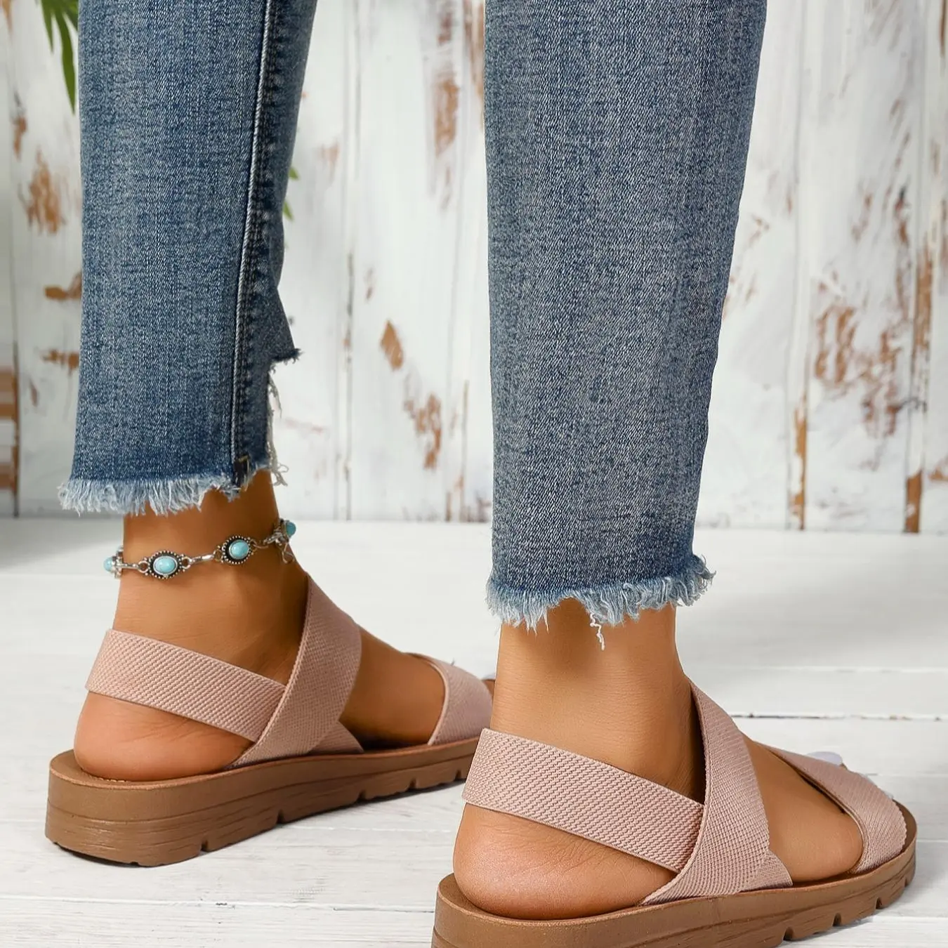 Women's Summer 2025 Fashion Slingback Sandals， Casual Comfort Sandals for Outdoor Beach Parties