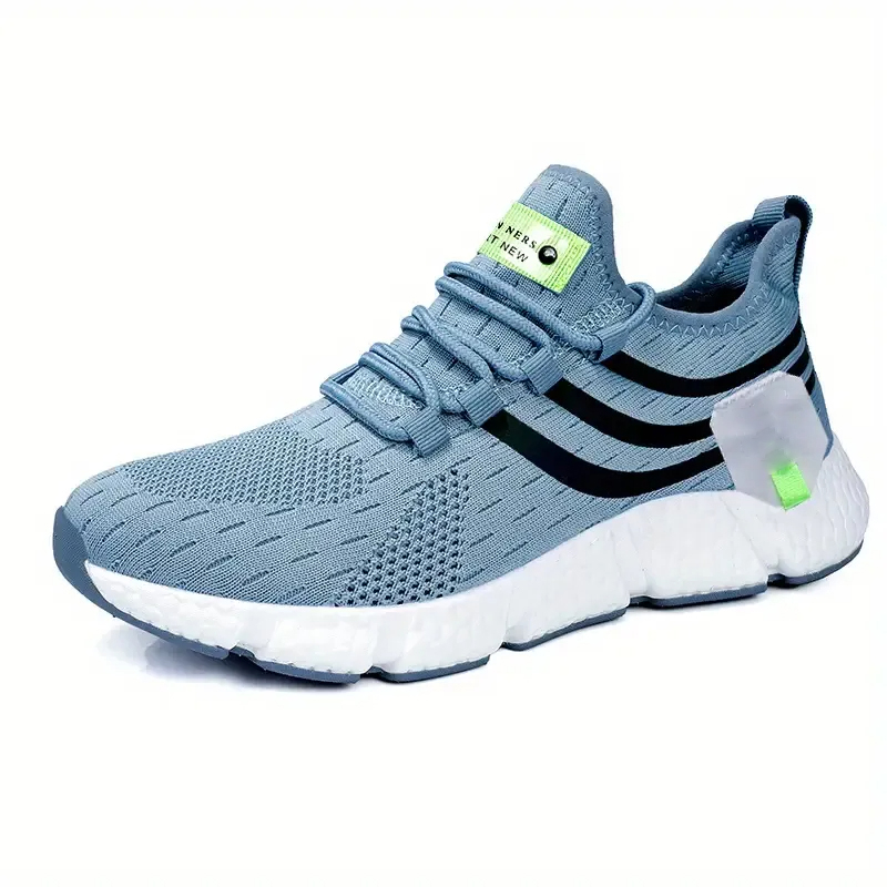 Men's High Elasticity Running Shoes with Popcorn Sole TPR Outsole - Ultra-Lightweight Breathable Mesh Athletic Sneakers for Gym