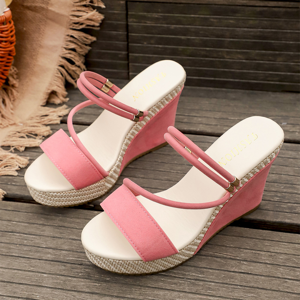 Women's Fashionable Solid Color Platform Wedge Orthopedic Shoes