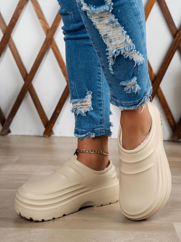 Women's Casual Solid Color Slip on Slipper