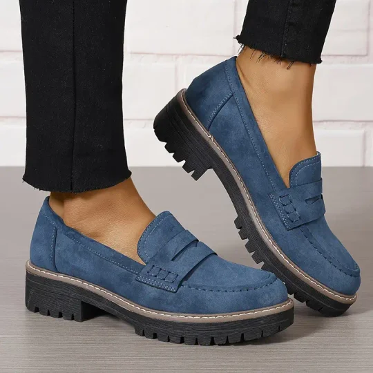 🔥 Order Today & Receive 49% OFF Stylish Women's Chunky Loafers | Easy Slip-On, Comfort Round Toe
