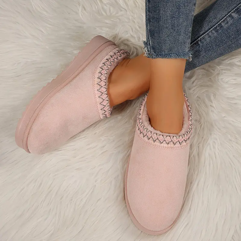 Women's Indoor Warm Slippers with Soft Anti-Slip Sole, Winter Ankle Boots, Cozy House Orthopedic Shoes