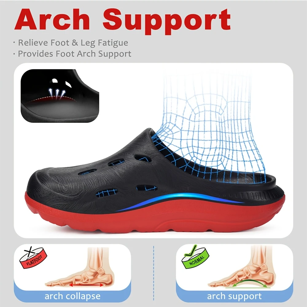 Comfortable EVA restorative beach shoes with arch support for both men and women to relieve plantar fascia