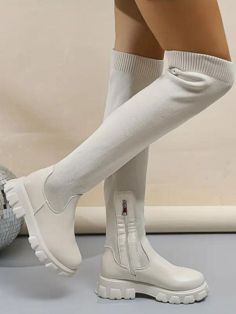 FASHIONABLE WOMEN'S SOLID OVER THE KNEE BOOTS