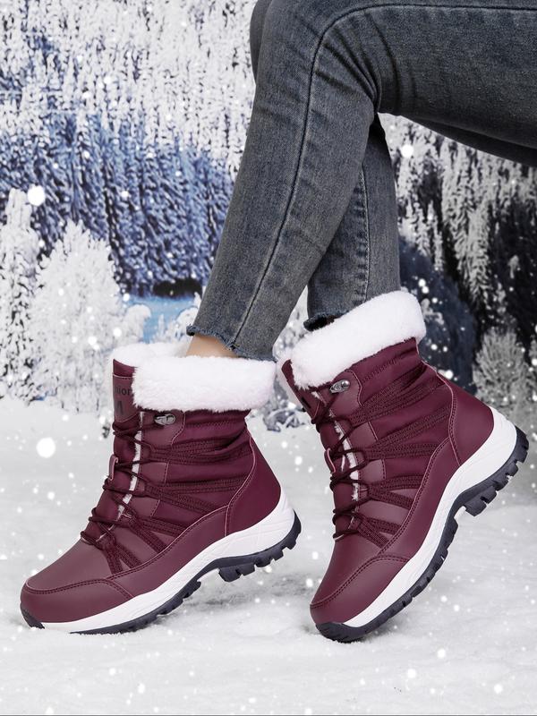 Women's High-Top Hiking Boots for Fall & Winter Windproof Waterproof Non-Slip Orthopedic Shoes