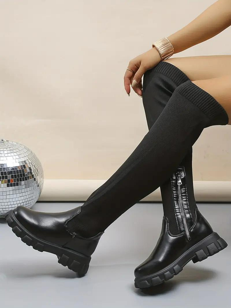 FASHIONABLE WOMEN'S SOLID OVER THE KNEE BOOTS