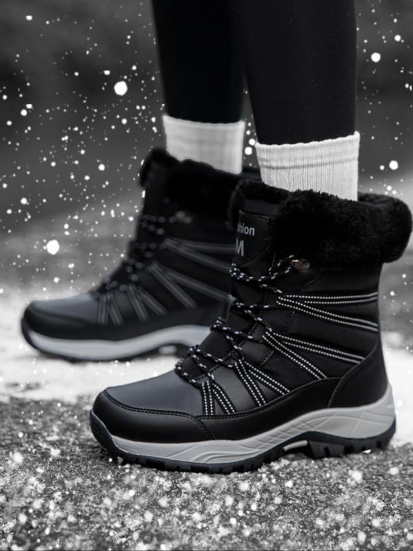Women's High-Top Hiking Boots for Fall & Winter Windproof Waterproof Non-Slip Orthopedic Shoes