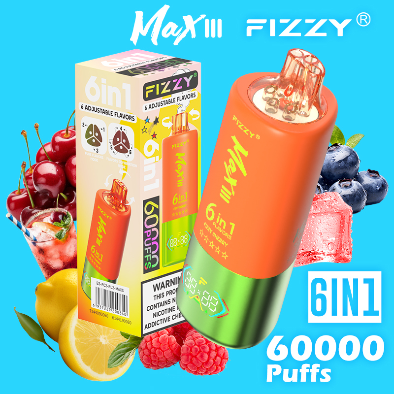 Fizzy 60K Disposable Vape 60ml 5% 6-in-1 Flavor System