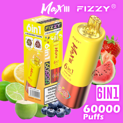 Fizzy 60K Disposable Vape 60ml 5% 6-in-1 Flavor System