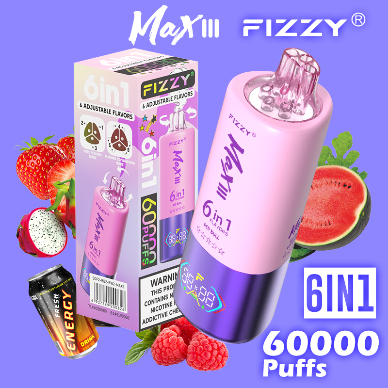 Fizzy 60K Disposable Vape 60ml 5% 6-in-1 Flavor System