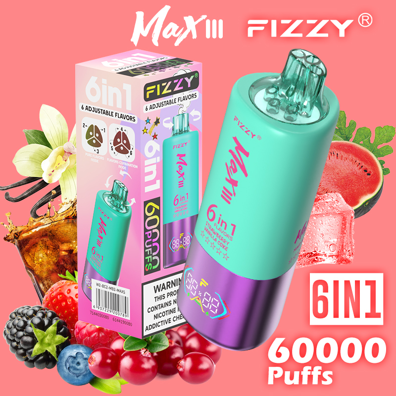 Fizzy 60K Disposable Vape 60ml 5% 6-in-1 Flavor System
