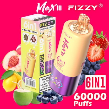 Fizzy 60K Disposable Vape 60ml 5% 6-in-1 Flavor System