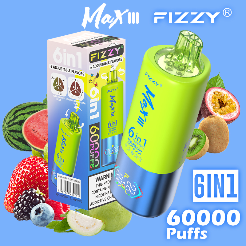 Fizzy 60K Disposable Vape 60ml 5% 6-in-1 Flavor System