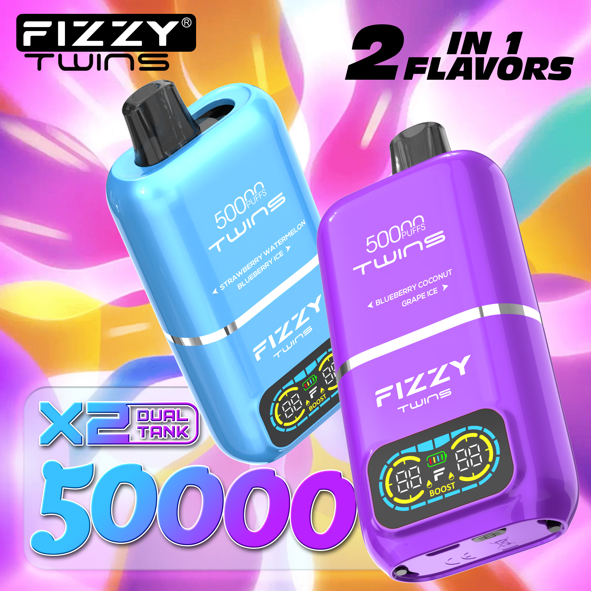 Fizzy 50000 Puffs 50ml (EU Warehouse)