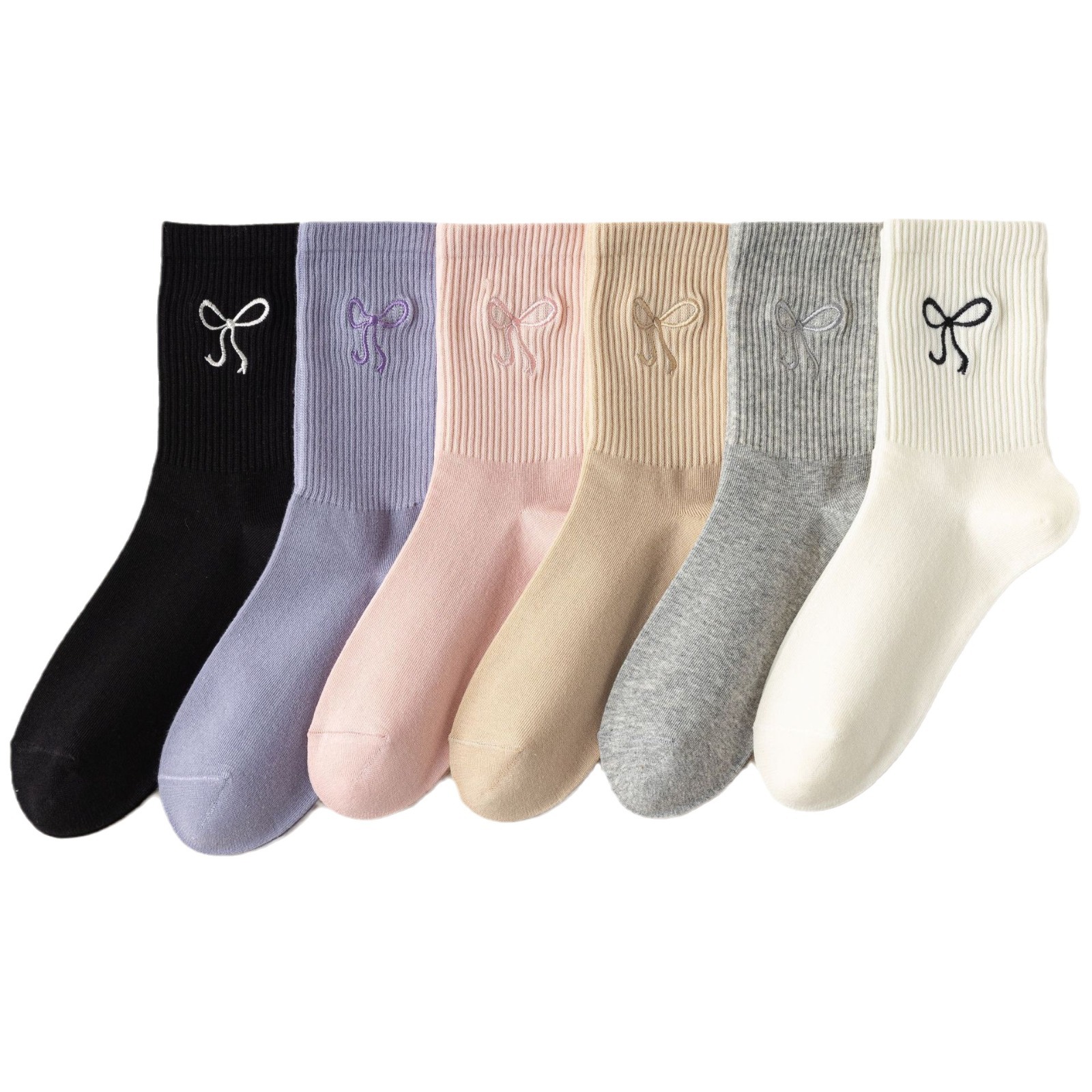 Women's Bowknot Mid-Calf Socks