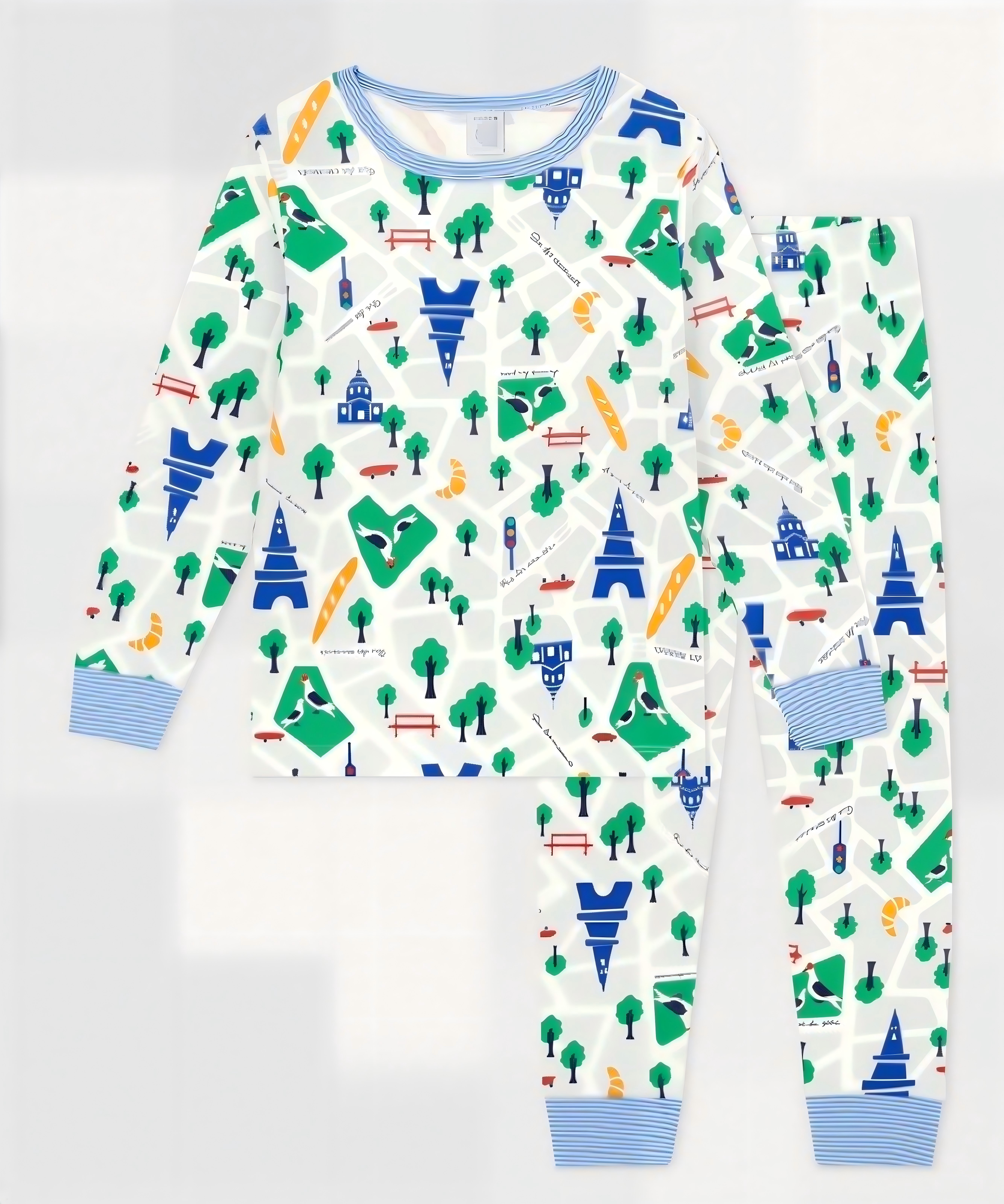 Children's Paris Print Pyjamas