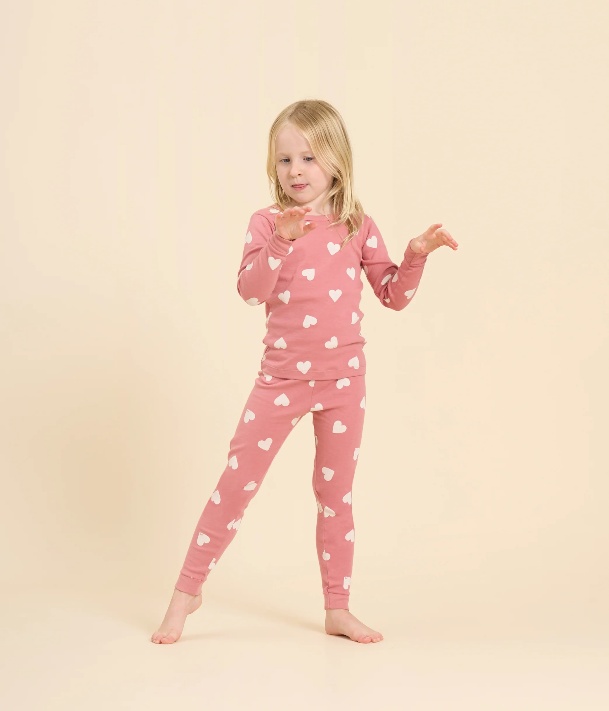 Children's Heart Print Pyjamas