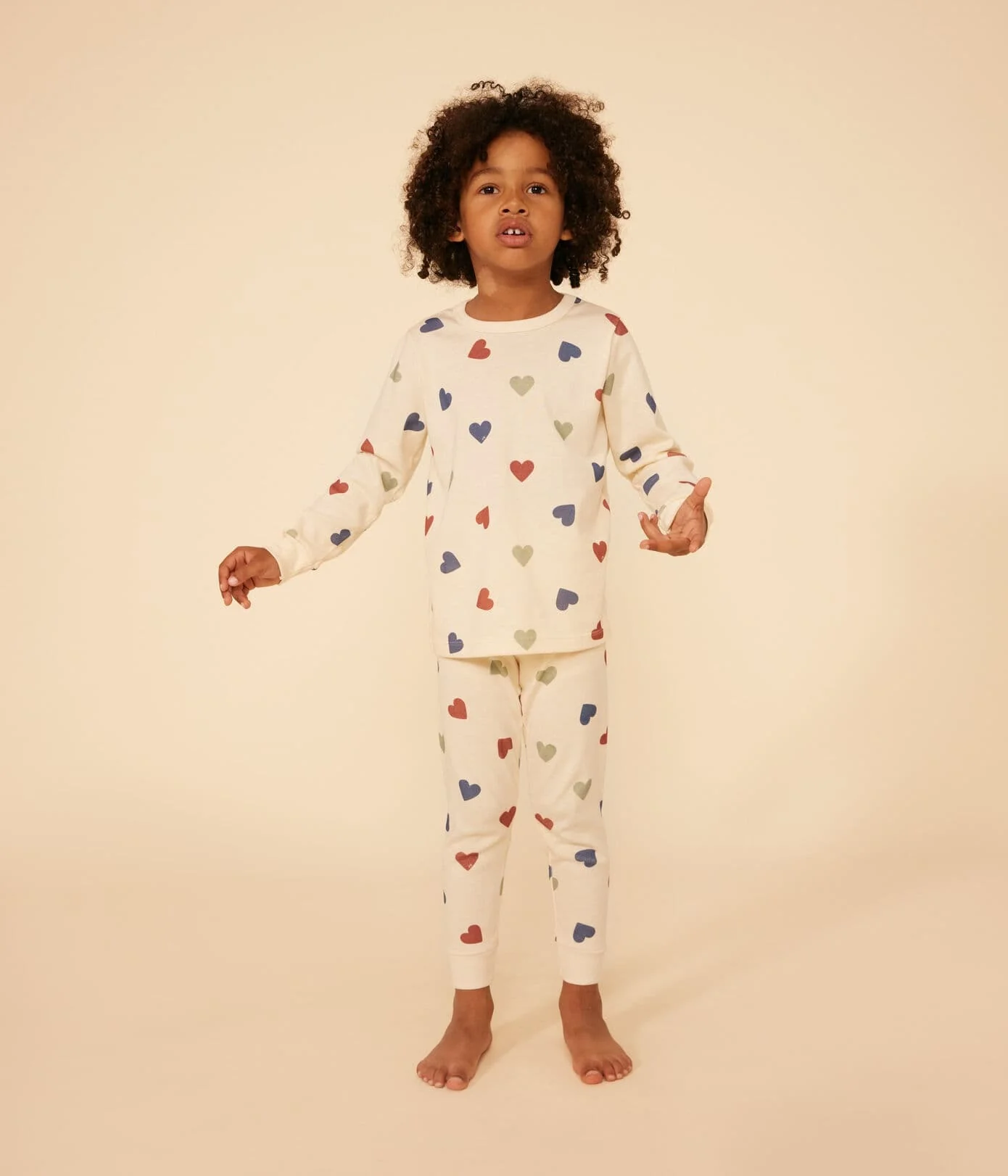 Children's Heart Print Pyjamas