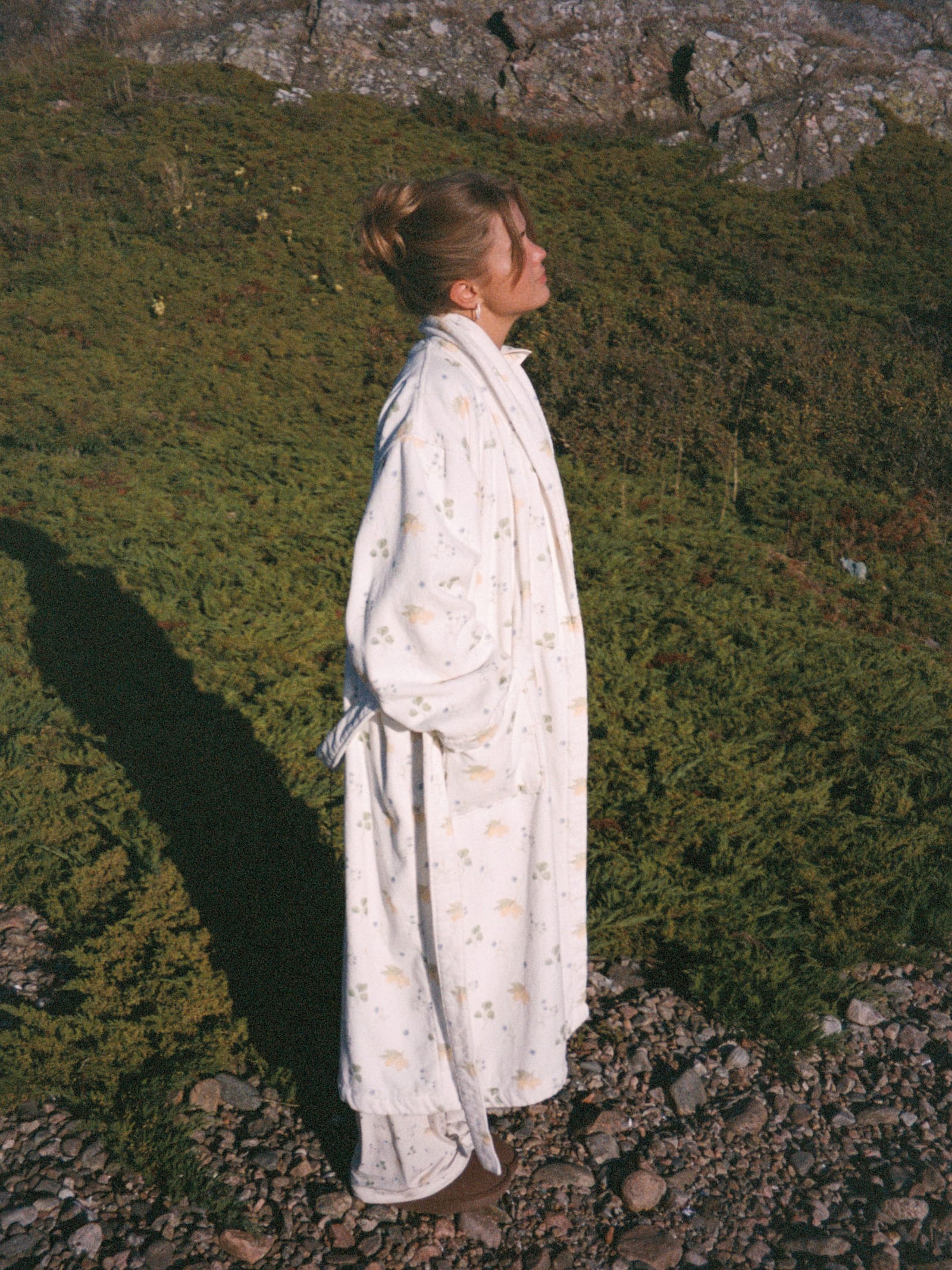 Yellow Bloom Light Flower Robe  