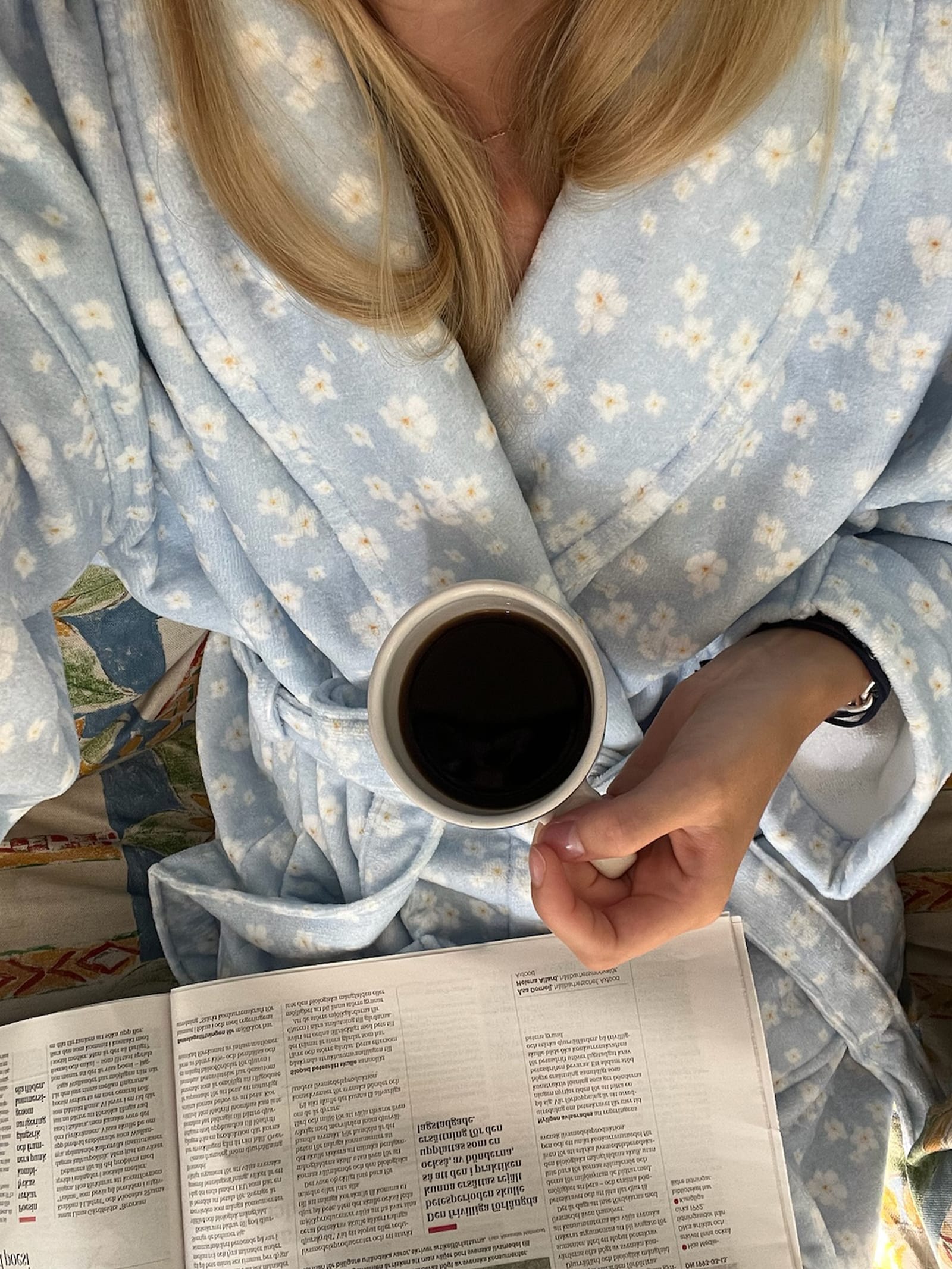 Dream Blue Little Flower Robe 