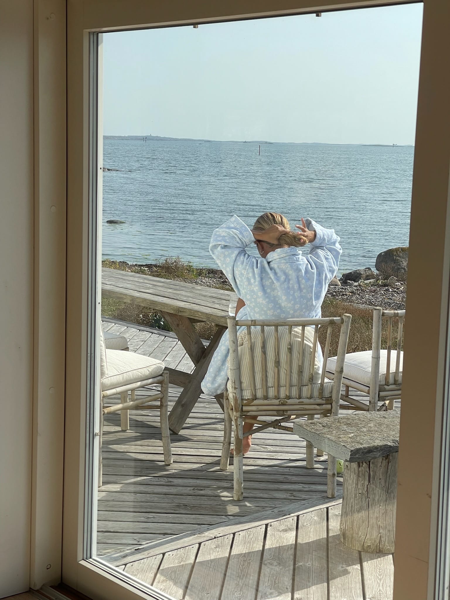 Dream Blue Little Flower Robe 