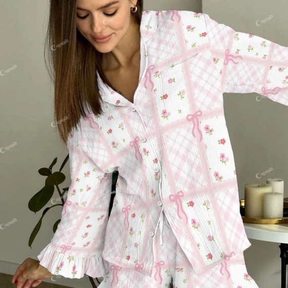 Ruffle sleeve suit