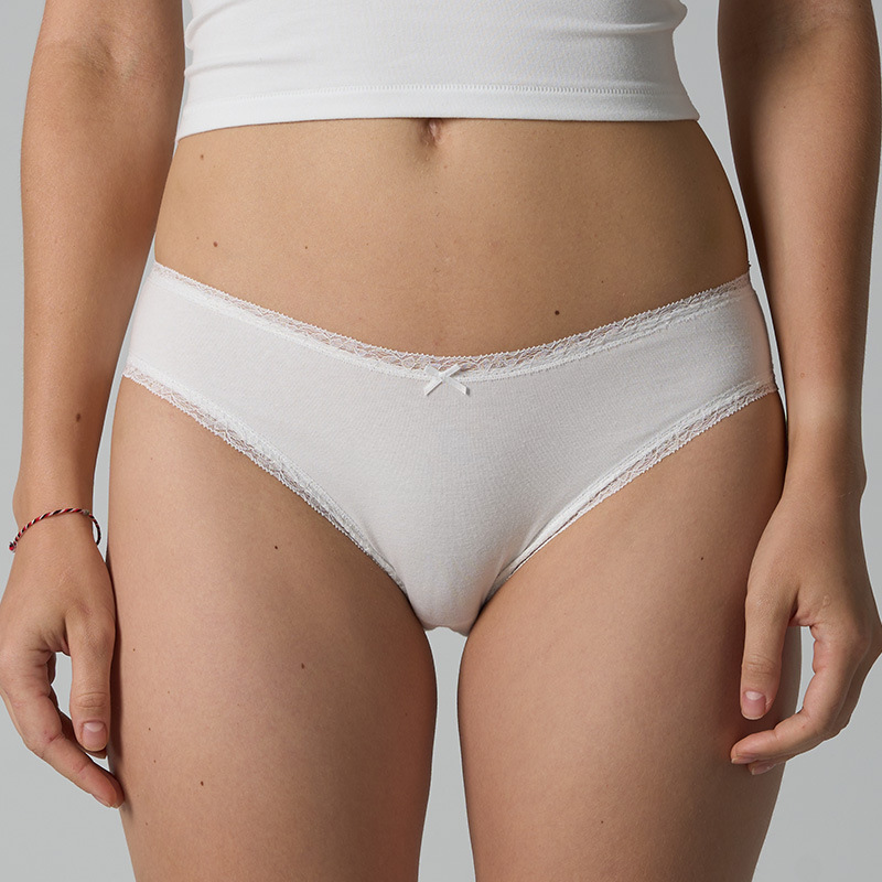 Cotton Lace Detail Hipster Panty