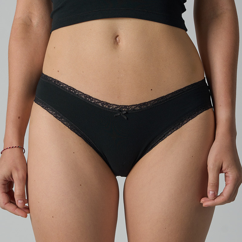 Cotton Lace Detail Hipster Panty