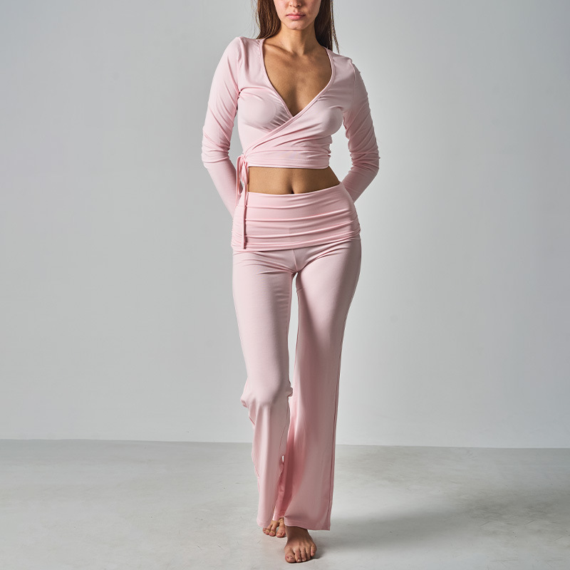 Wrap Top and Pants Set