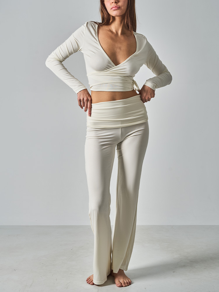 Wrap Top and Pants Set