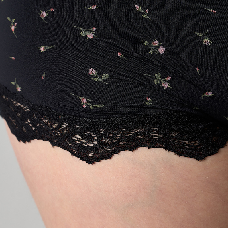 Lace Triangle Cami Rosebud Print Set