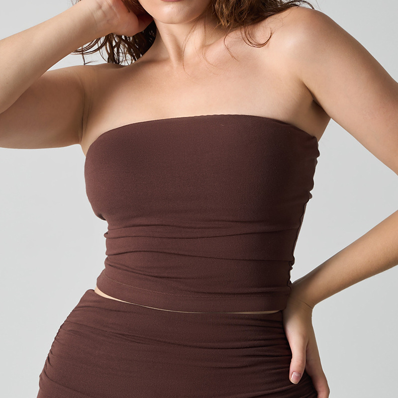Women Solid Color Tube Top