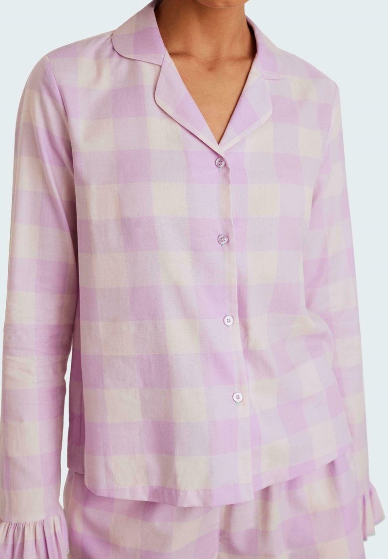 Women's Cotton Gingham Frill Cotton Short Suit