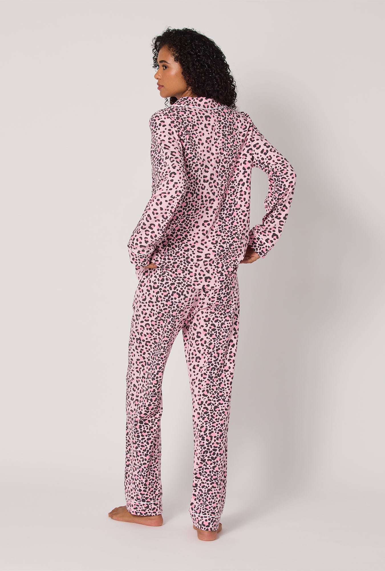 Purr-fect Spots Long Sleeve Classic Satin Pj Set