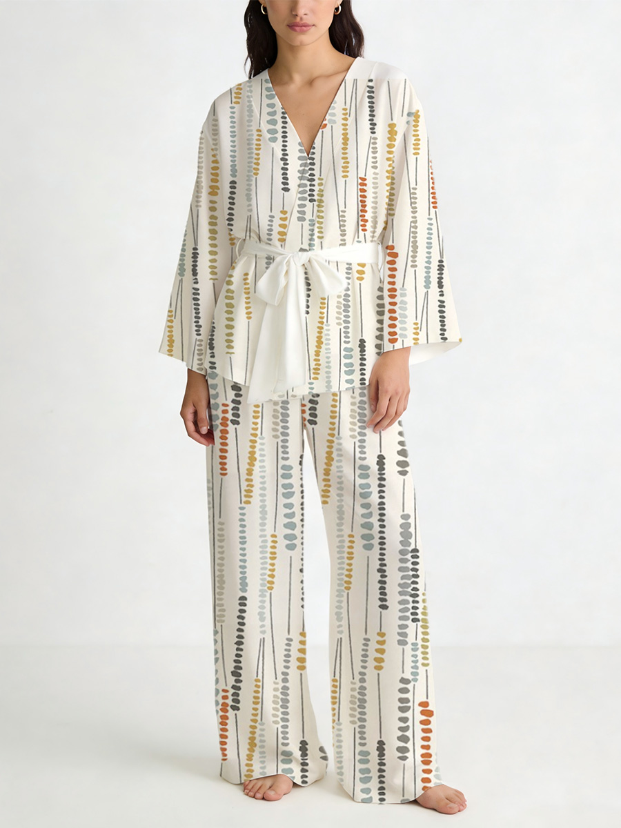 Colordate Pink Floral Print Loungewear Set For Women