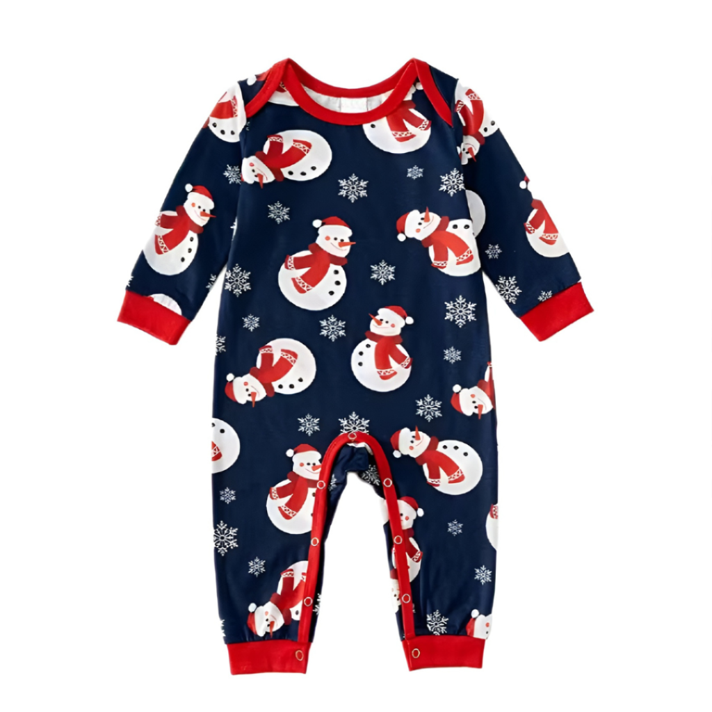 Snowman Graphic and Letter Print Family Matching Pajama Sets