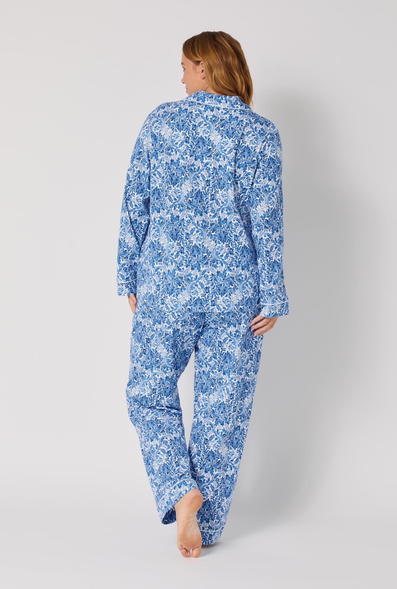 Dreamy Damask Long Sleeve Classic Satin Pj Set
