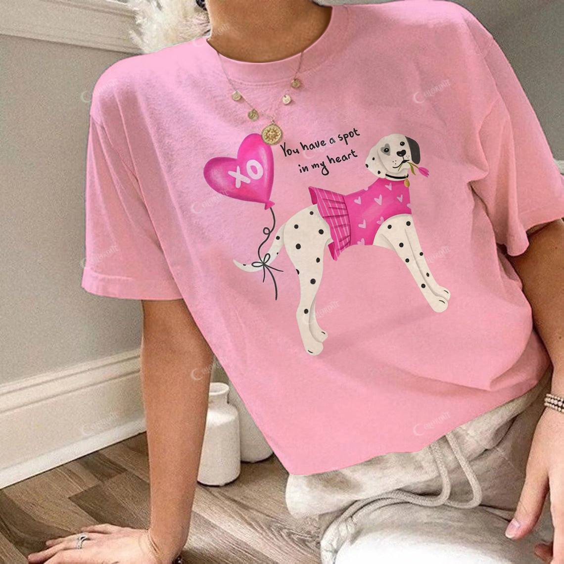 Women's You Have A Spot In My Heart Round Neck Short Sleeve Tee