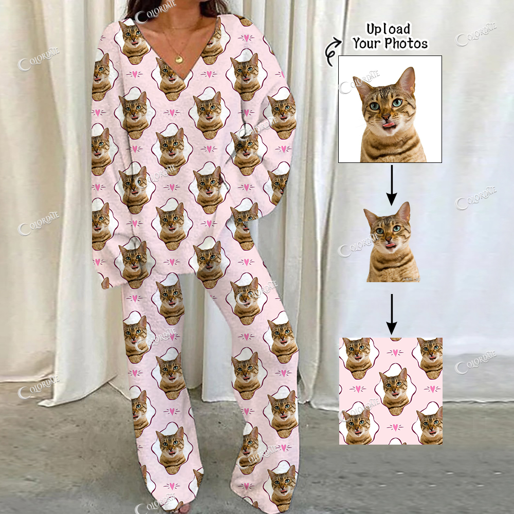 Addcustom Your Photos Loungewear Set For Women