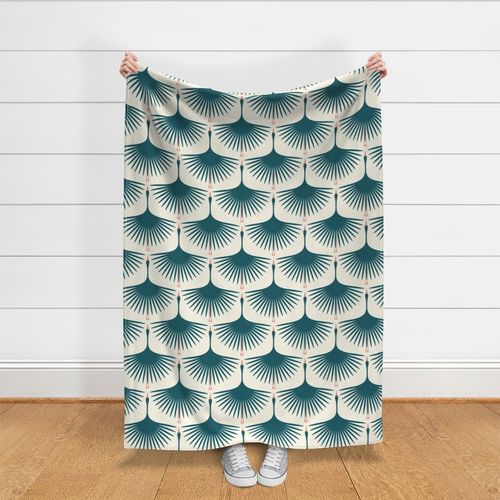 Green Leaves Print Home Blanket