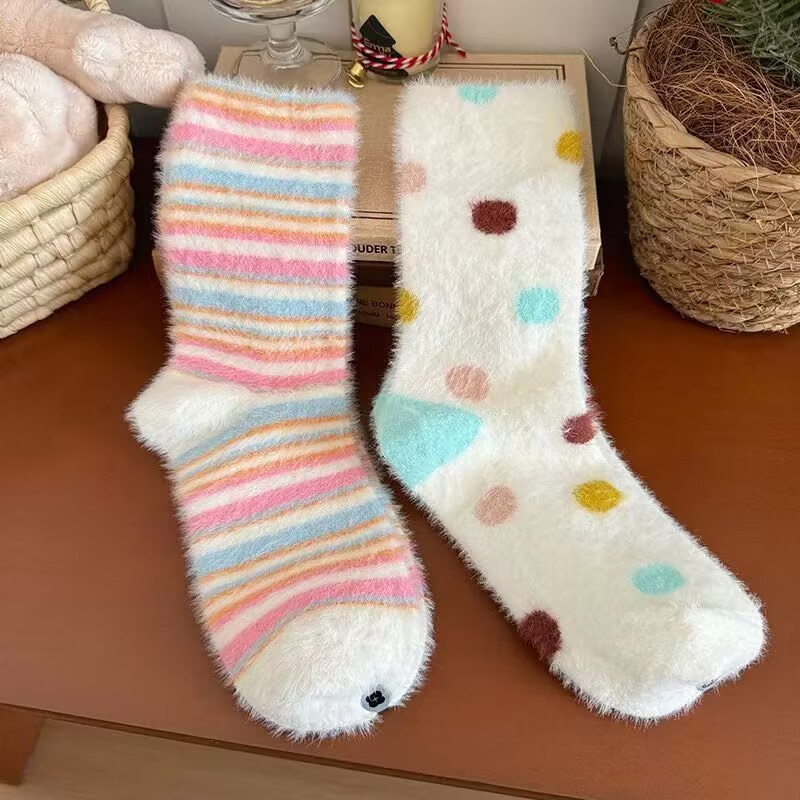 Valentine's Day Cute Dopamine Mink Fleece Socks