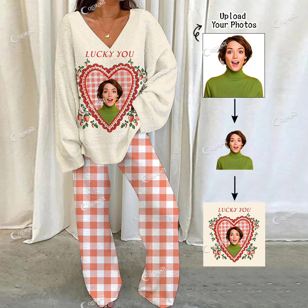 Addcustom Your Photos Loungewear Set For Women