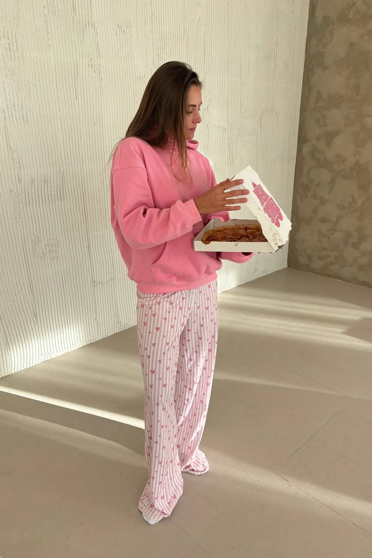 Sleep Shirt Hearts Print Pajama Top