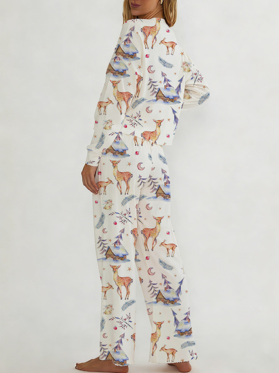 Cute Animal Tropical Long Sleeve Suit