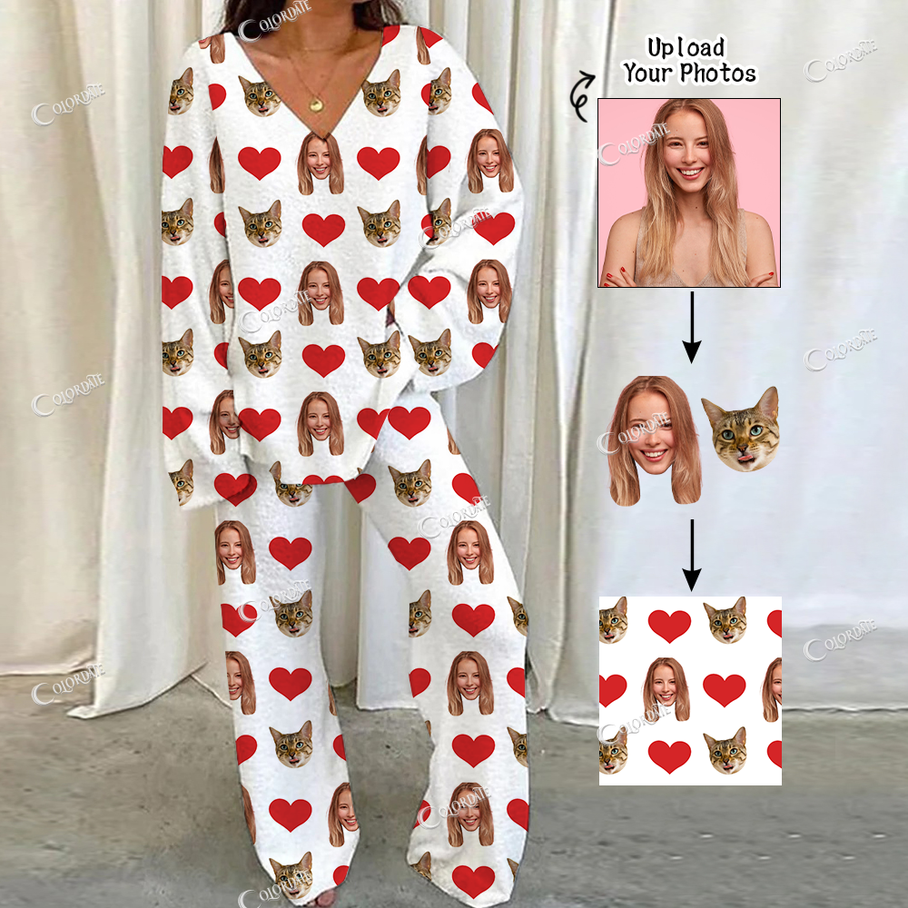 Addcustom Your Photos Loungewear Set For Women