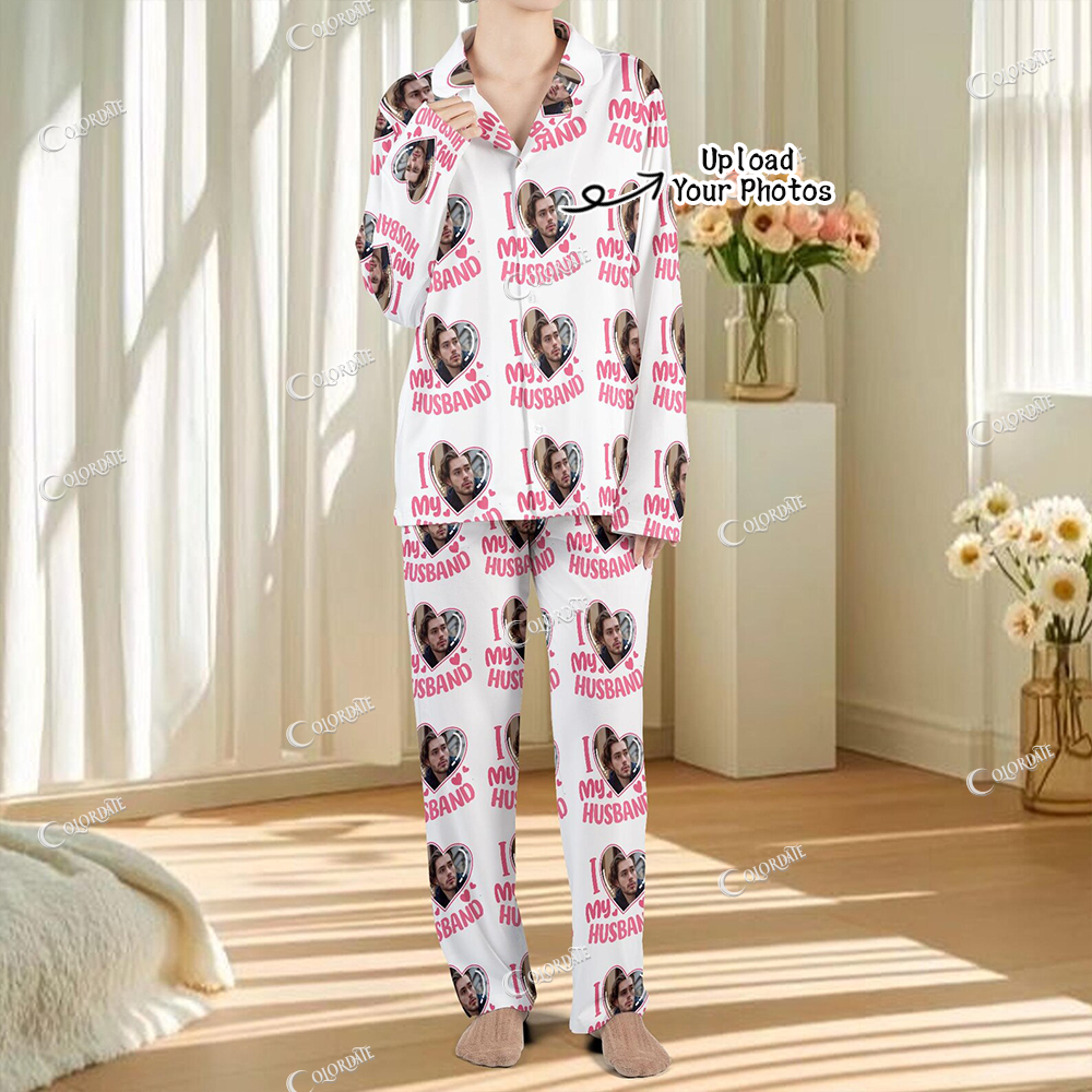 Addcustom Your Photos Woman's Print Home Long Sleeve Suit